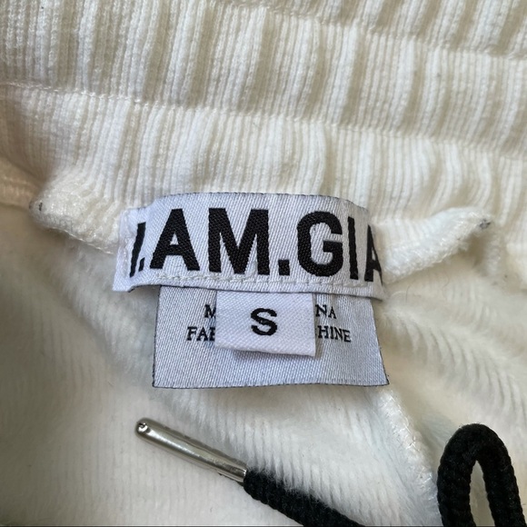 𝅺i.am.gia Striker Cotton White Cozy Sweatpants Small - Picture 5 of 8